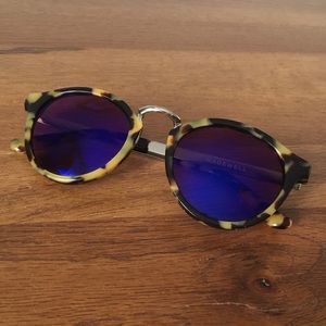 madewell indio tortoise blue lens sunglasses